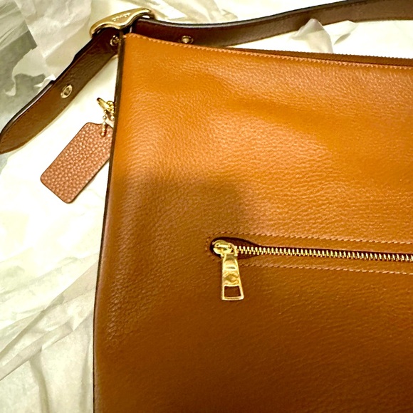 Women’s Coach Val Duffle bag in Redwood refunded pebble leather NWT. 9x11.5x4.5 - Picture 13 of 16